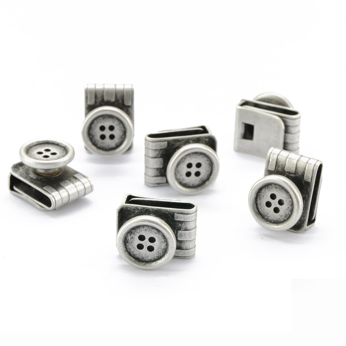 Sir Redman set jarretelknopen antiek zilver