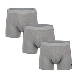 Gray bamboo boxer shorts, 3-pack, made of soft and breathable bamboo fabric.