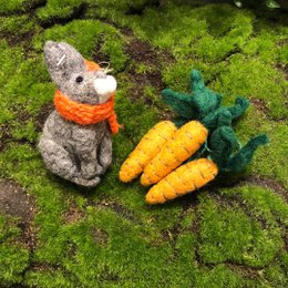 Handgemachte hängende Karotten (5er-Beutel) Biologisch abbaubare hängende Osterdekoration
