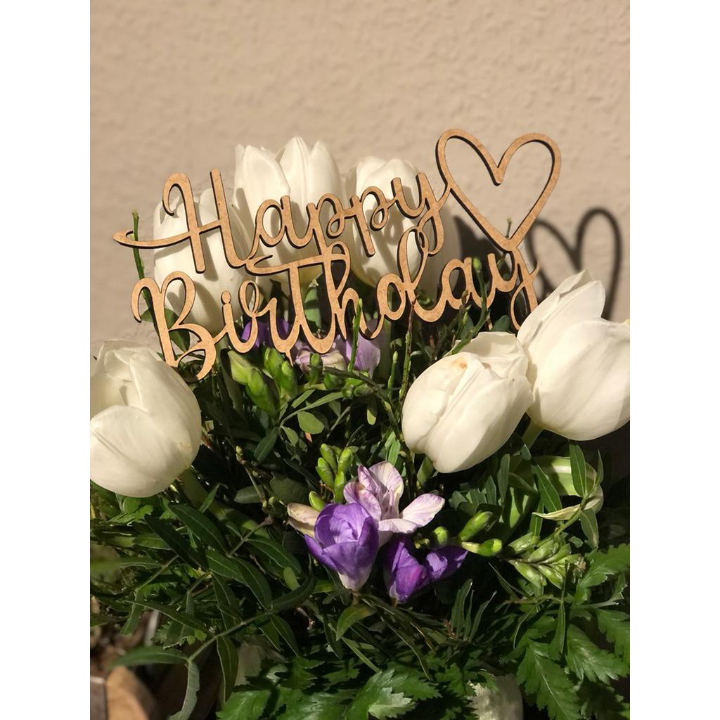 Cake topper "Happy Birthday"