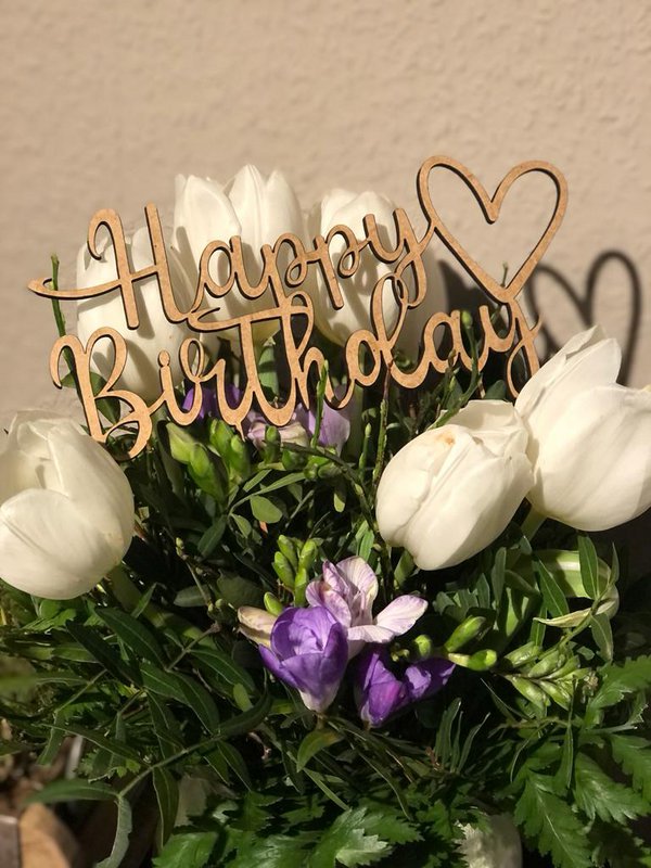 Kage topper "Happy Birthday"