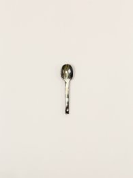 Set di 6 cucchiaini Baguette in corno nero marmorizzato