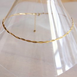 Pleciony łańcuszek „Snake” – złoty kolor