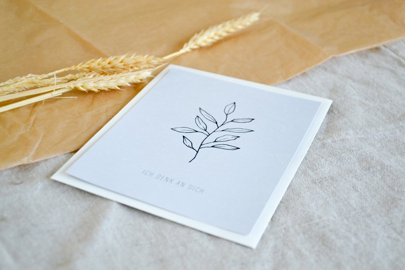 "Thinking of you" postcard