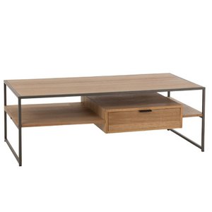 J-Line TV cabinet - 1 drawer - wood/metal - natural