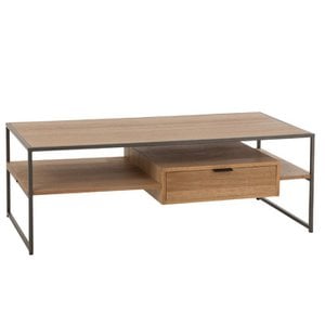 J-Line TV cabinet - 1 drawer - wood/metal - natural