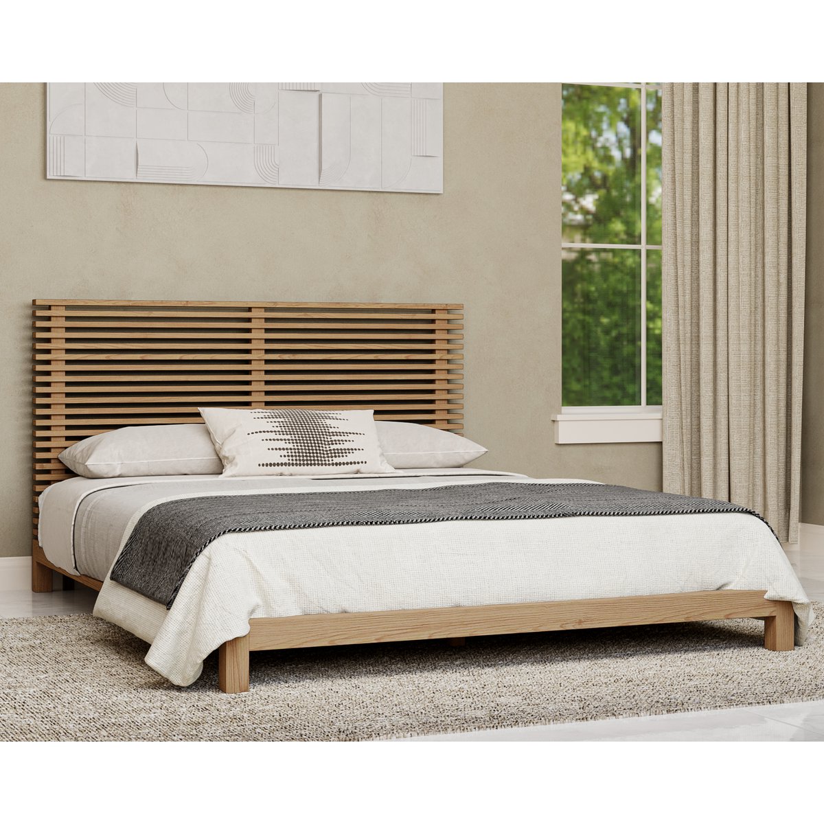 Lit plateforme Tanner EU Super King (180 x 200) en lin