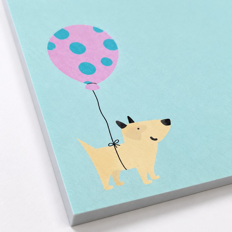 Notizblock A6 Hund „Wichtige Missionen“ - in Mint - 50 Blatt aus Recyclingpapier 