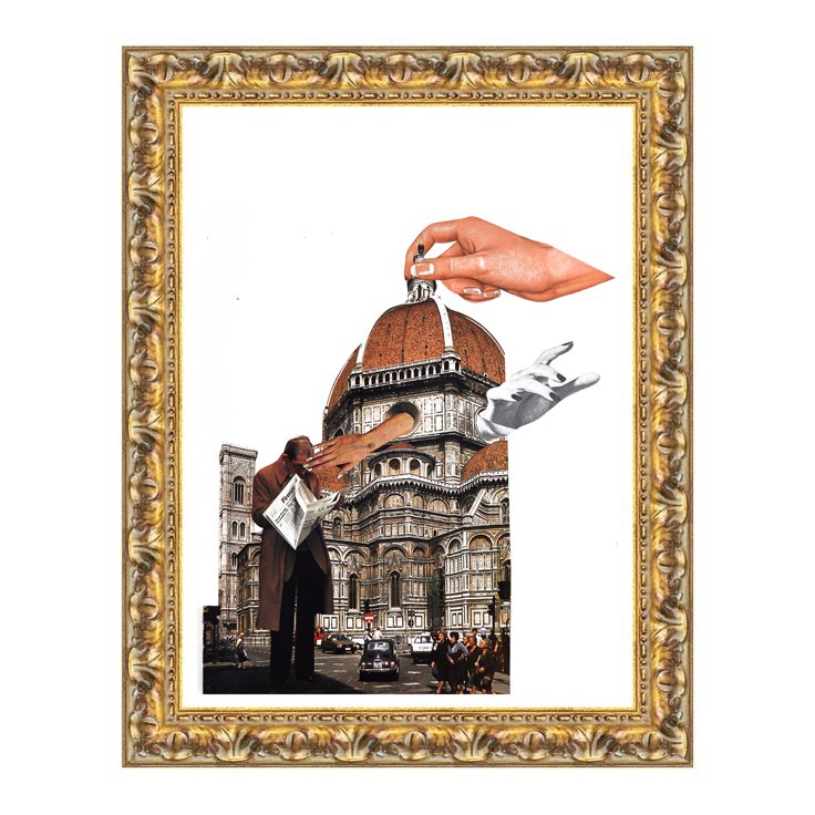 Collager dedikeret til Firenze - Fine Print Analog Collage
