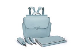 Sac de Grossesse MIREM By Nenina & Co Dusty Blue + Cadeau Matelas à Langer + Attache Sucette