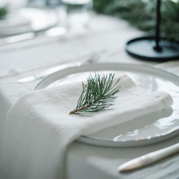 Off-White Linen Napkins Set of 2