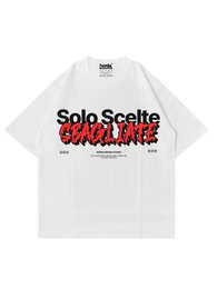 T-Shirt Bad Chose Bianca 200gr Oversize Cotone Made in Italy