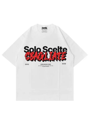 T-Shirt Bad Chose Bianca 200gr Oversize Cotone Made in Italy