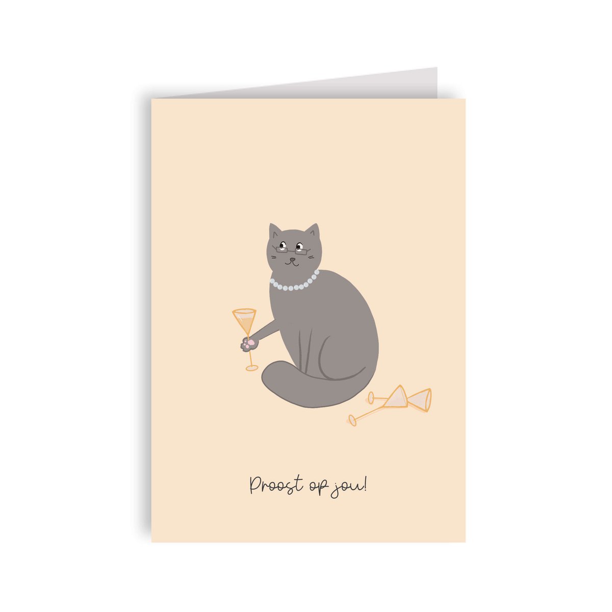 Biglietto d'auguri gatto - Saluti