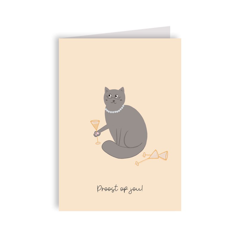 Biglietto d'auguri gatto - Saluti