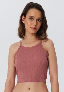 1515-072 | Rib Crop Top - Dark Mauve