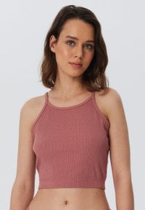 1515-072 | Rib Crop Top - Dark Mauve