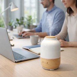 Ultrasonic Diffuser – Purisia – Wood and Ceramic Design – Diffusion of Essential Oils – Customizable Lighting – Decorative Idea