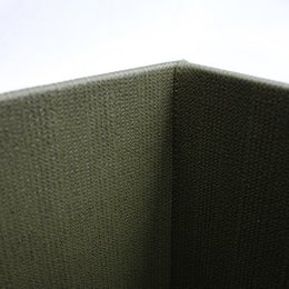Waste paper basket square pattern beige green rubbish bin faux leather