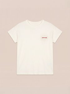 Carmen Patch Detail White T-Shirt