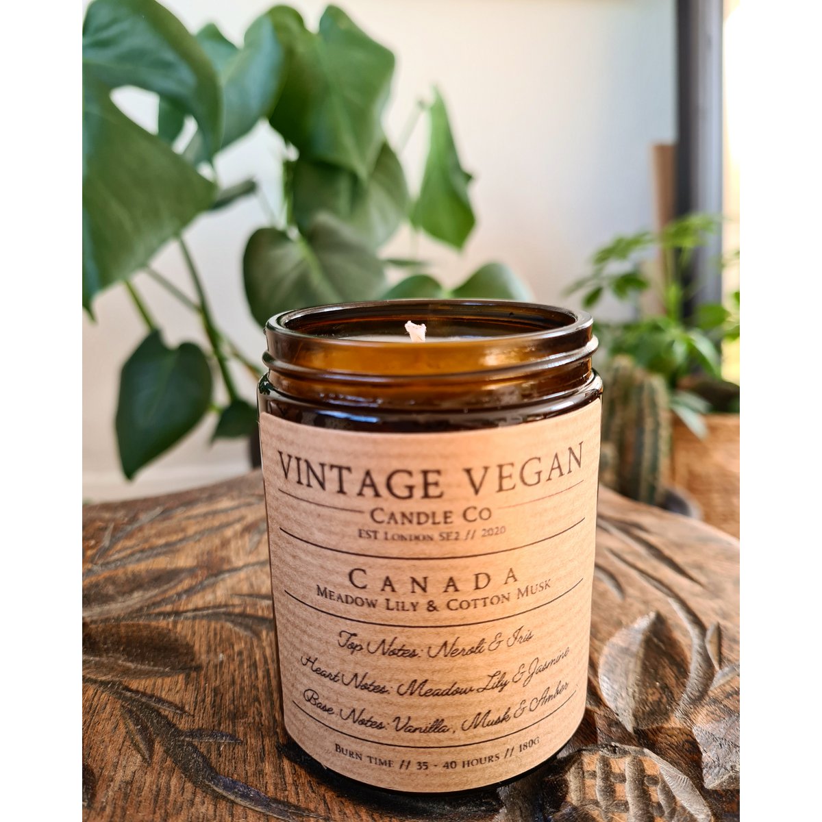 Canadian Meadow Lily & Cotton Musk Vintage Vegan Travel Candle
