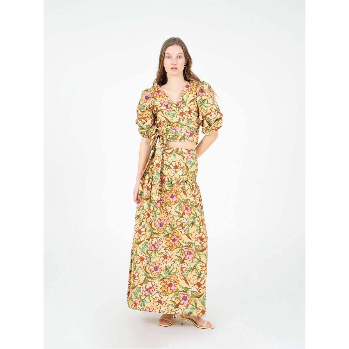 Top cruzado con estampado floral Lysandra