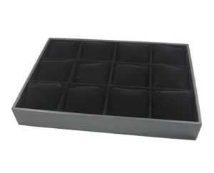 Jewelry box bracelets watches 12 pillows black