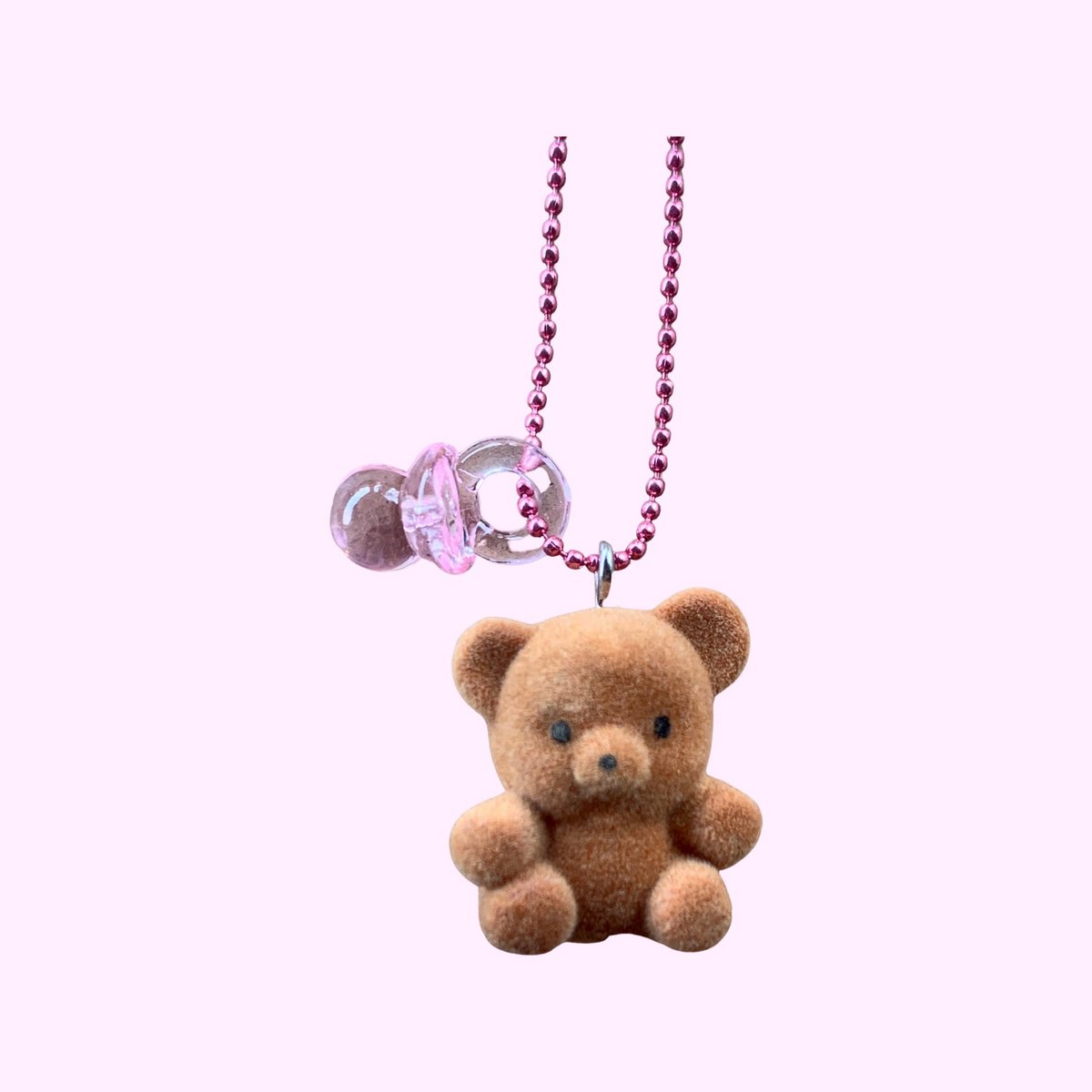 Pop Cutie 90's Babies Binky Bear Kids Collar Marrón