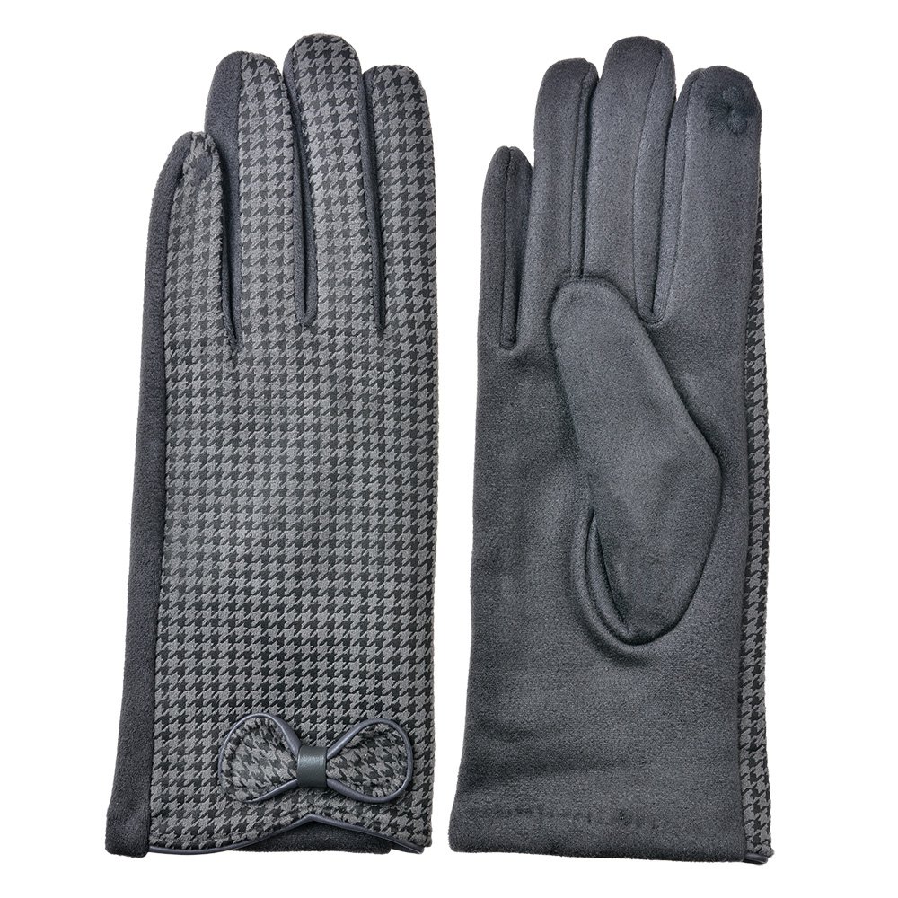 Gloves winter 9x23 cm gray polyester