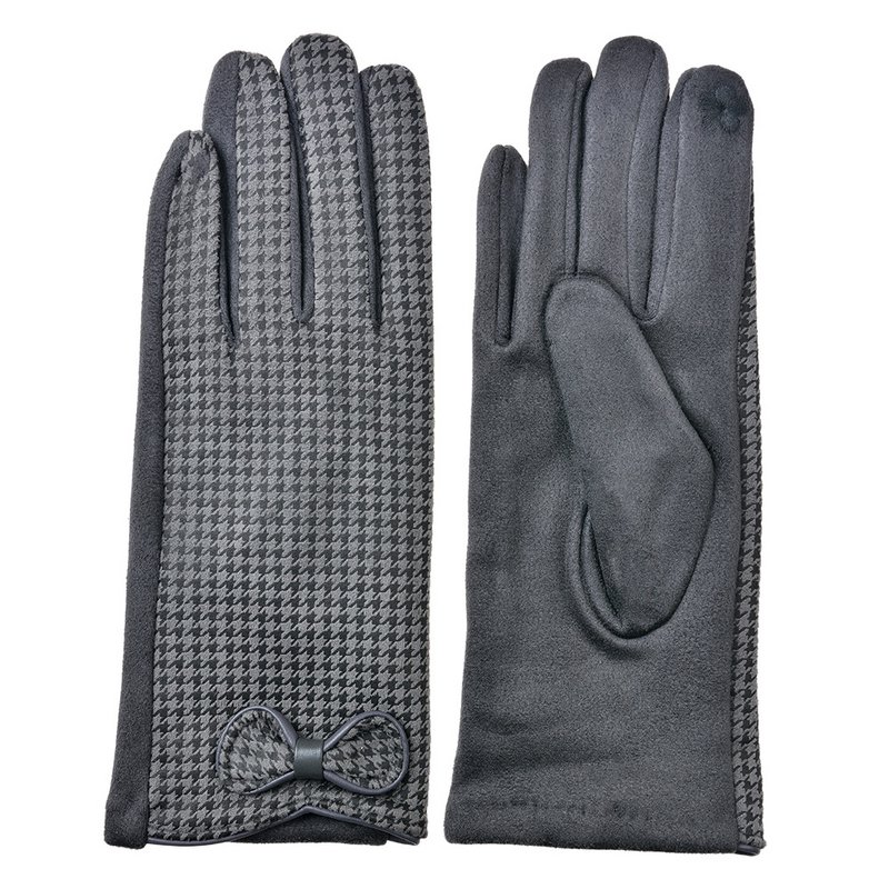 Gloves winter 9x23 cm gray polyester