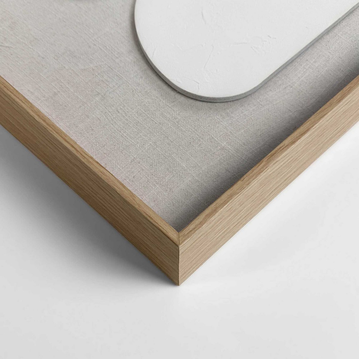 Gemälde 3D Art Relief Art White in Balance 70x50
