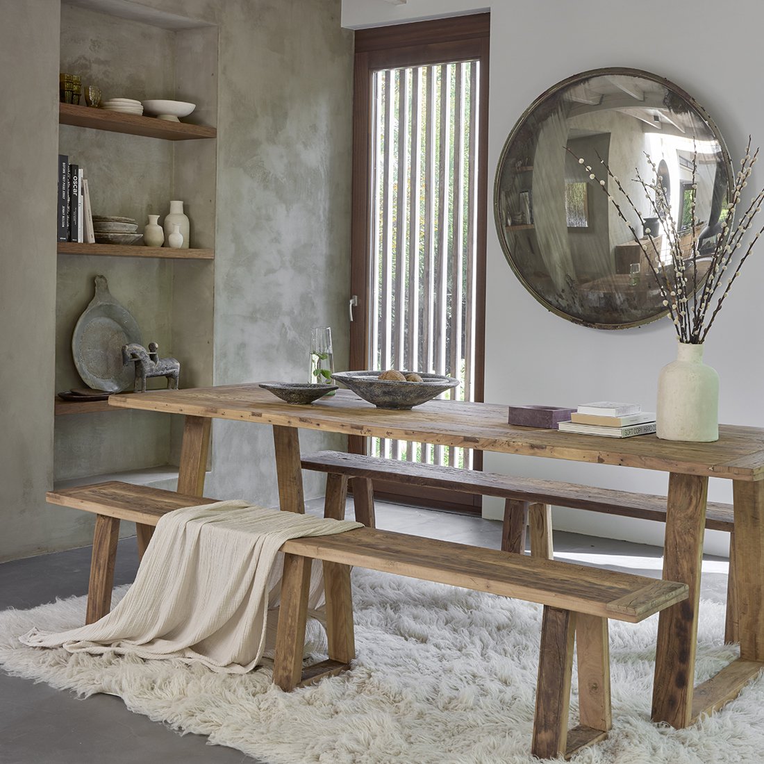 Farmwood dining table - FSC recycled wood