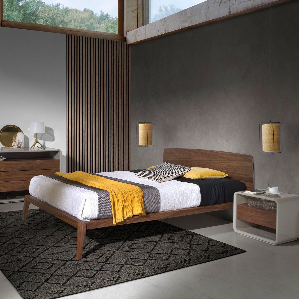 Walnut bed model 7178 Angel Cerdá S.L.