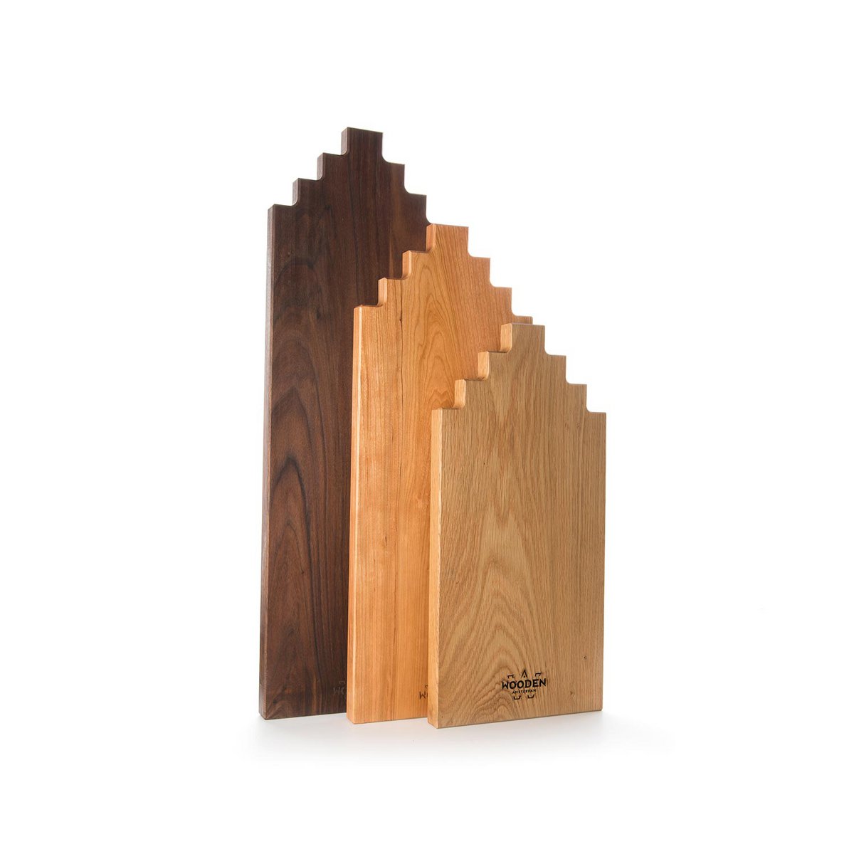 Planche de service Amsterdam Canal House - 4 types de bois