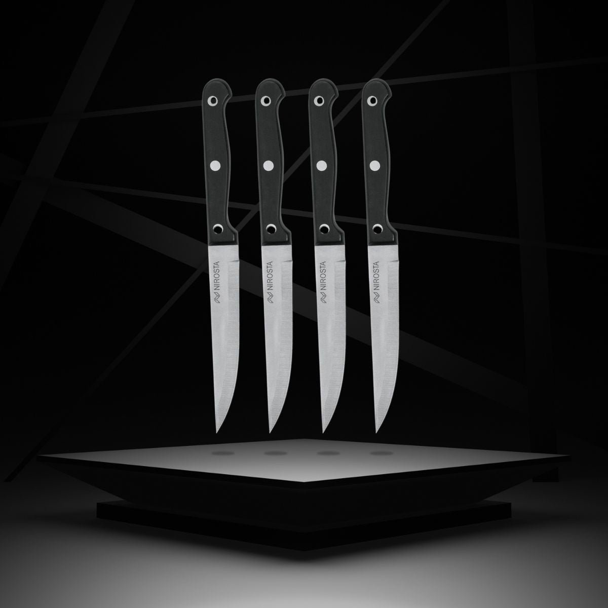 Set of 4 Nirosta Mega steak knives 21 cm
