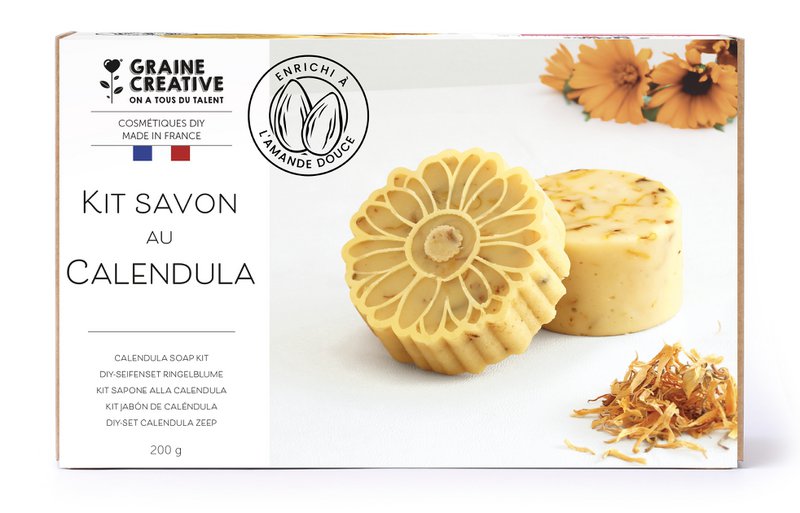 KIT SAPONE MANDORLE E CALENDULA FAI DA TE