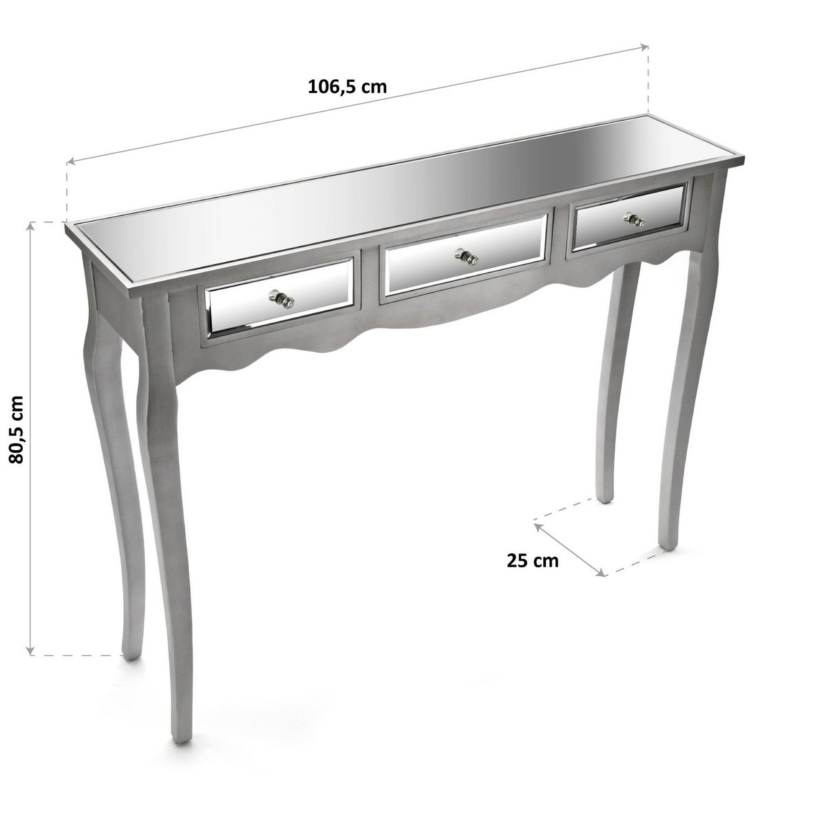 ENTRY TABLE 3 DRAWERS MARSALA