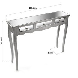 ENTRY TABLE 3 DRAWERS MARSALA