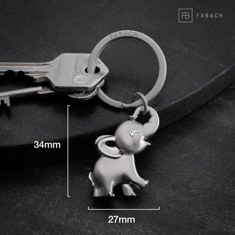 Portachiavi elefante "Jumbo" - simpatico ciondolo elefantino - portafortuna e regalo per gli amanti degli elefanti