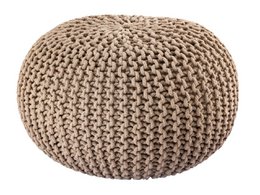 Pouf Ø 55 H 37 H 37 Strickhocker Sitzpouf Bodenkissen nachhaltig