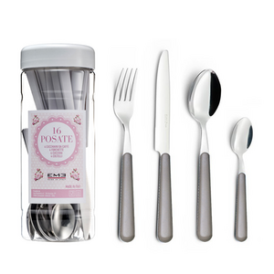 EME Brio 16-delige Bestekset, Grey 403, Tube Box