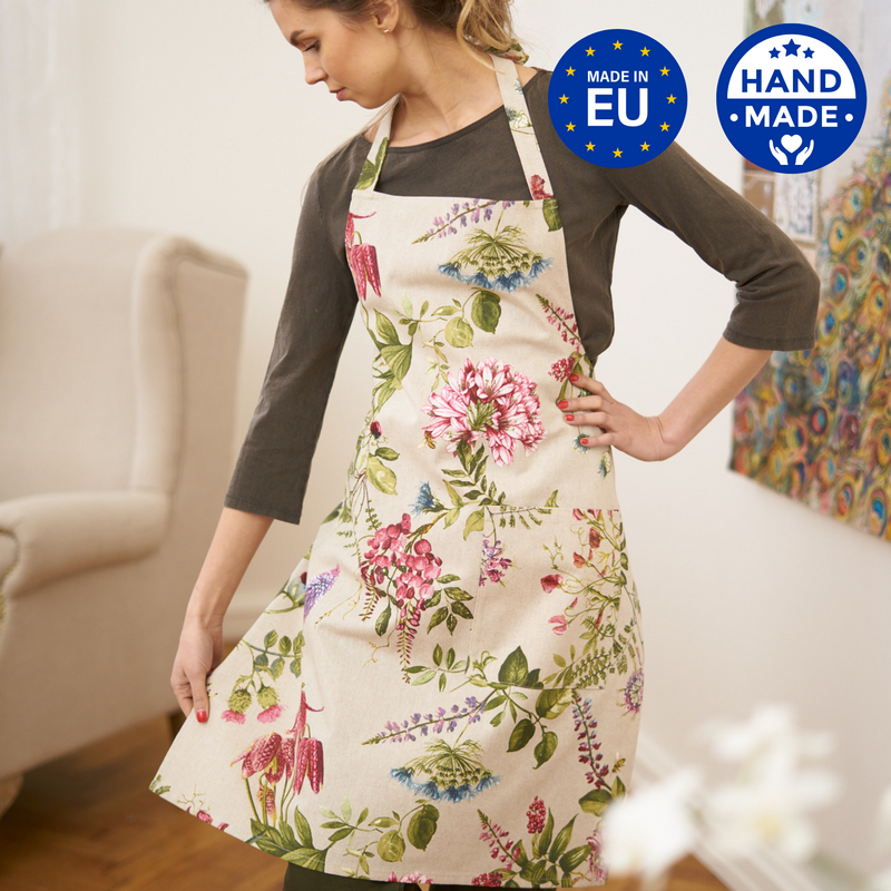 Ladies' Apron Simple, Poly-cotton Mix, Printed | Botanico