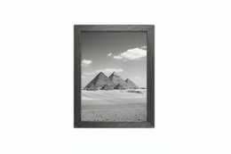  Black woodgrain wooden picture frame, 6x8 handcrafted, rectangular portrait landscape display