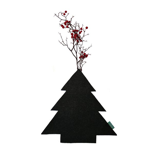 RPET Bottle Vase Black Xmas Tree