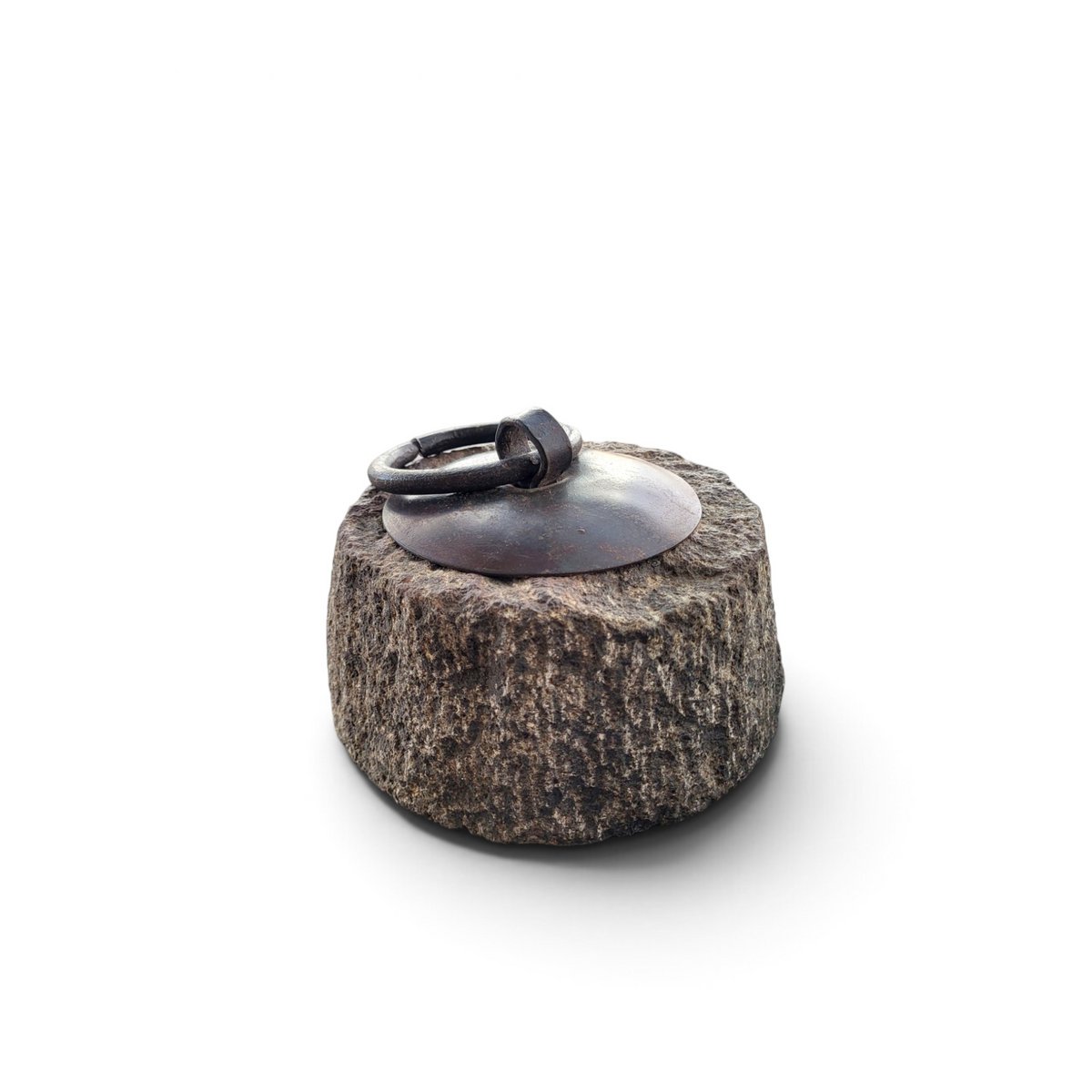 Door stone stopper with Aged Iron Ring