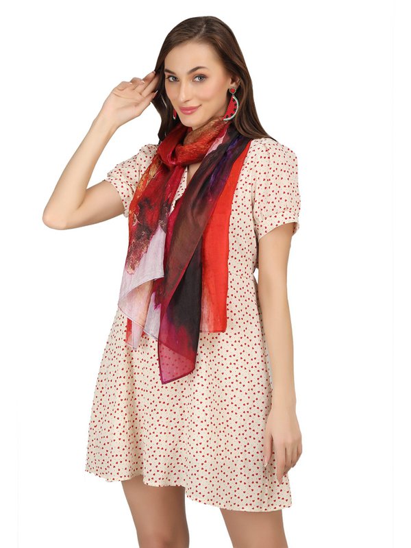Digital Print Stole of Fine Wool – Fairtrade & Sustainable 7