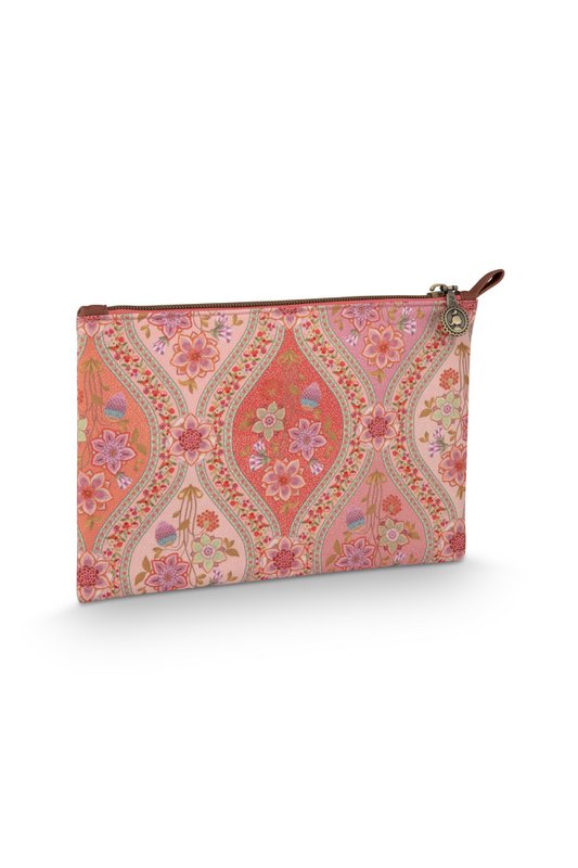 Charly Cosmetic Flat Pouch Medium Ornamento Orange 24x1x15.5cm