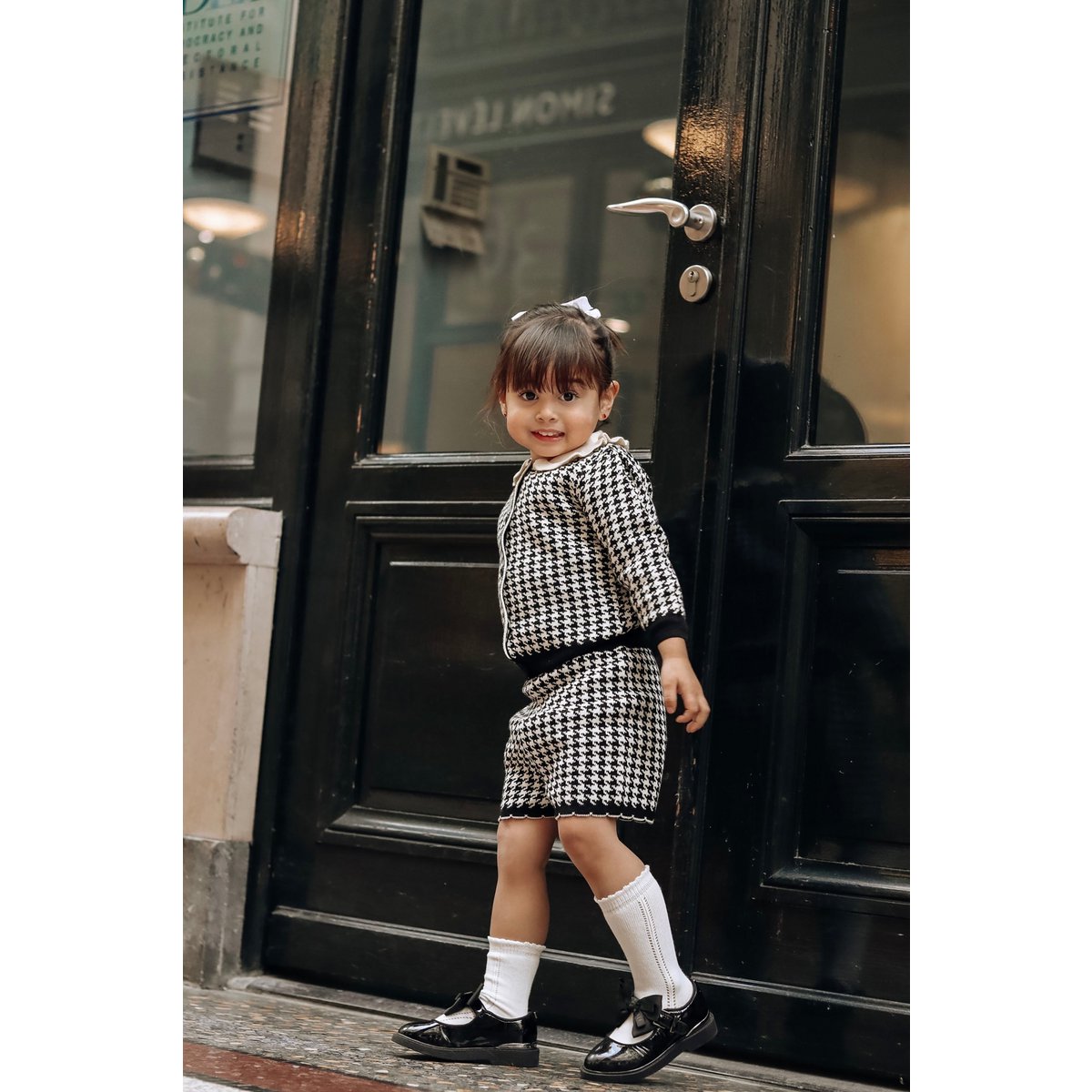 Pantalon ensemble pied-de-poule Harper