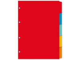 Tab Kangaro A4 blank manila recycled cardboard 180grs 4r. 5pcs assorted
