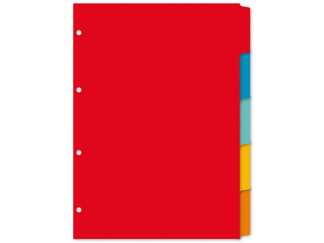 Tab Kangaro A4 blank manila recycled cardboard 180grs 4r. 5pcs assorted